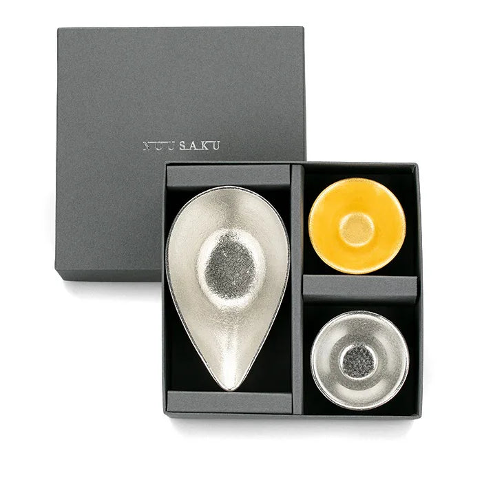 NousakuSakePitcher-Silver_goldSakeCup-KIKI - SAKE MAMA | 日本酒ママ