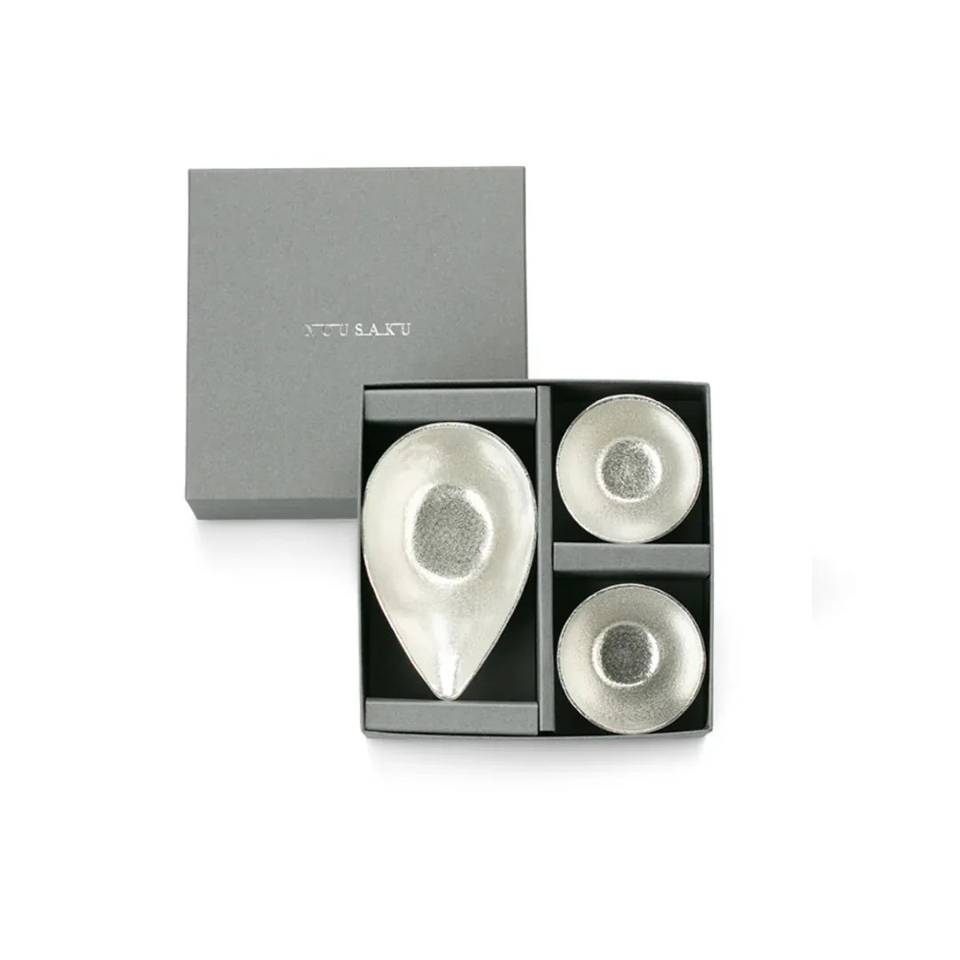 Nousaku Sake Drinking Silver Set