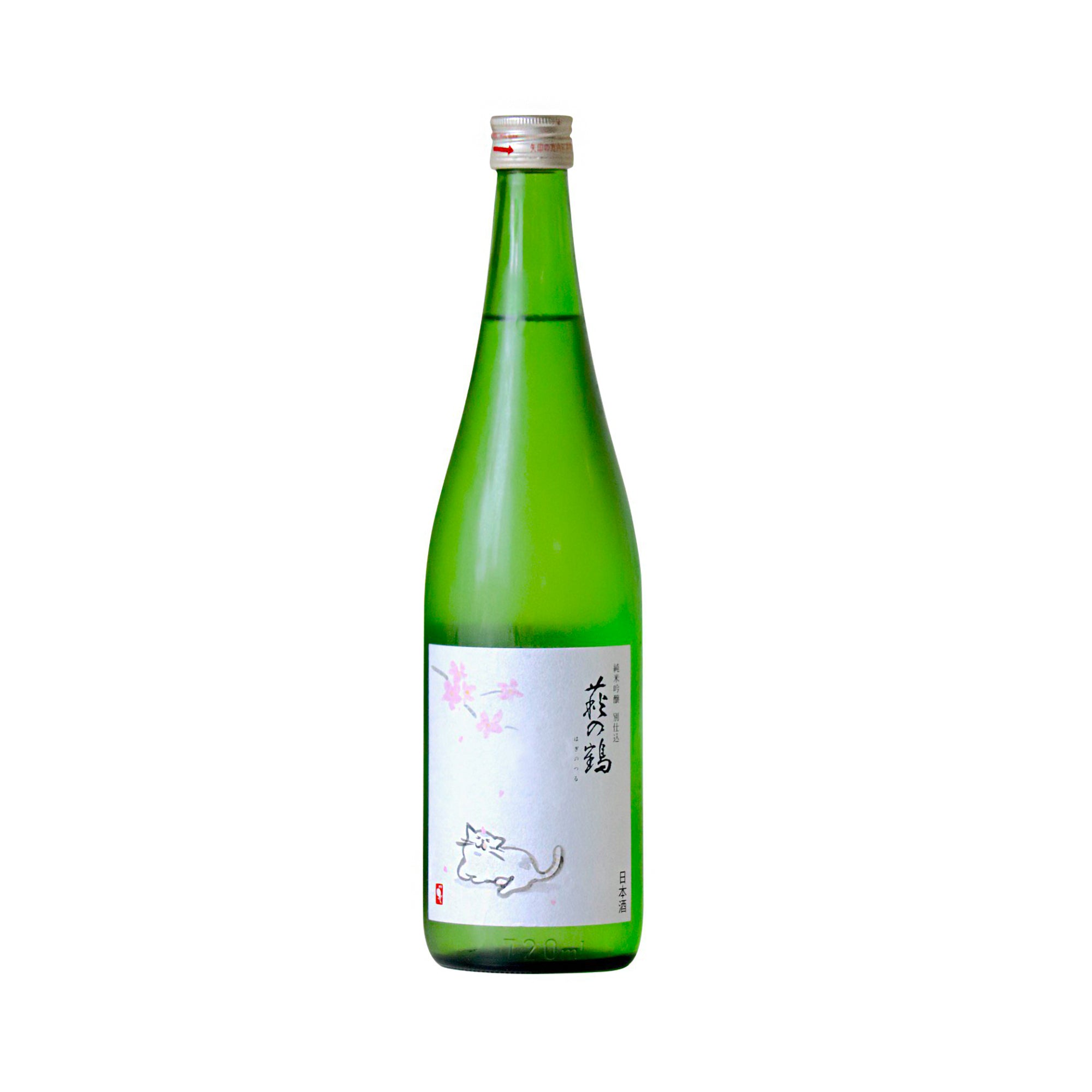 Hagi no Tsuru Junmai Ginjo BetsuShikomi Sakura Neko Namagenshu (720ml)